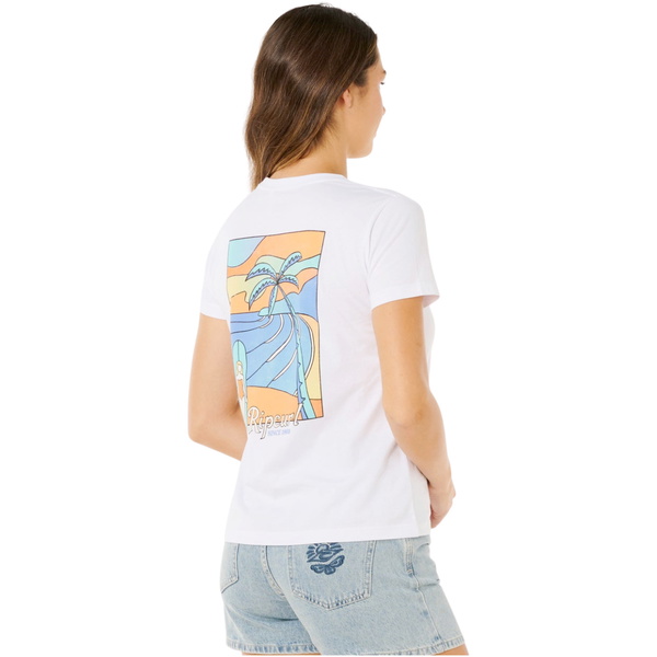 2026 Rip Curl Womens Tide Line Standard Tee 0MPWTE - Optical White